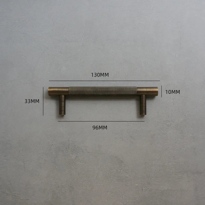 Solid Bronze Cabinet Handles – Antique Brass Wardrobe Bars and Drawer Pulls (20mm-500mm) 130mm Handles