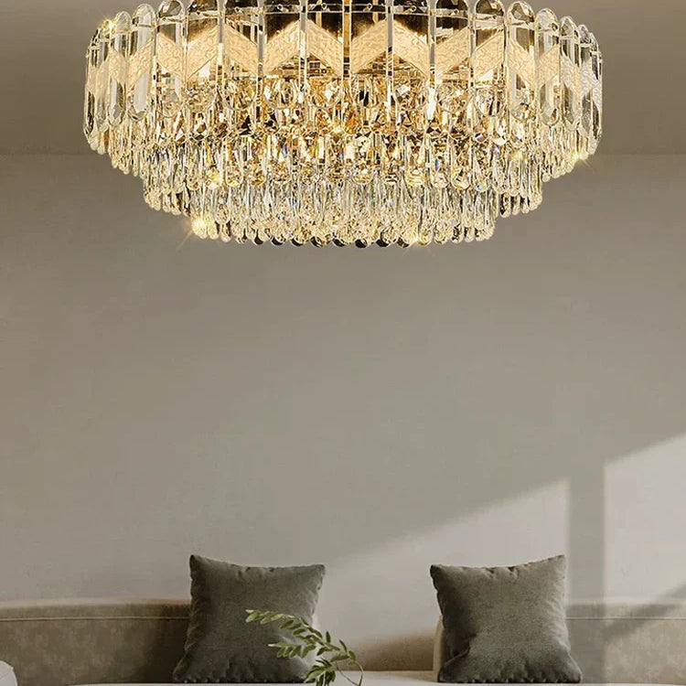 Modern Light Luxury Crystal Chandelier - Gold Finish For Dining And Living Rooms With Free Shipping