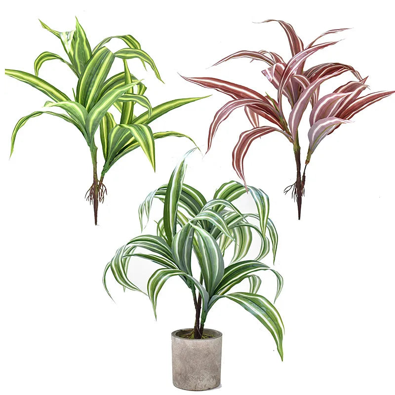 Dlight Decor 43cm Dracaena Air Grass Branch with Bamboo Leaves for Desktop Decor