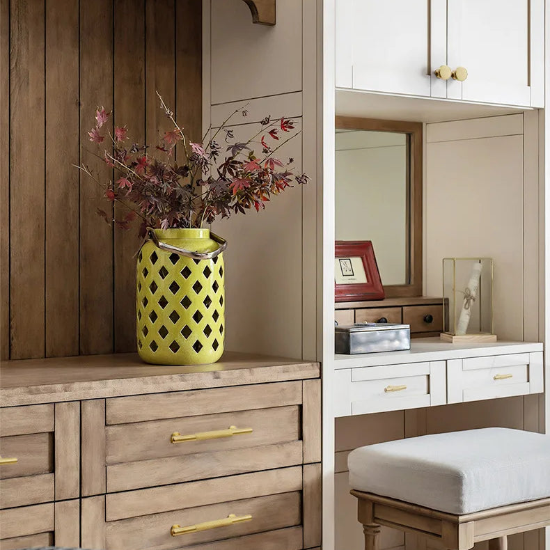 Gold Brass Cabinet Handles – Liner Knobs and Kitchen Drawer Bar Pulls for Furniture Handles
