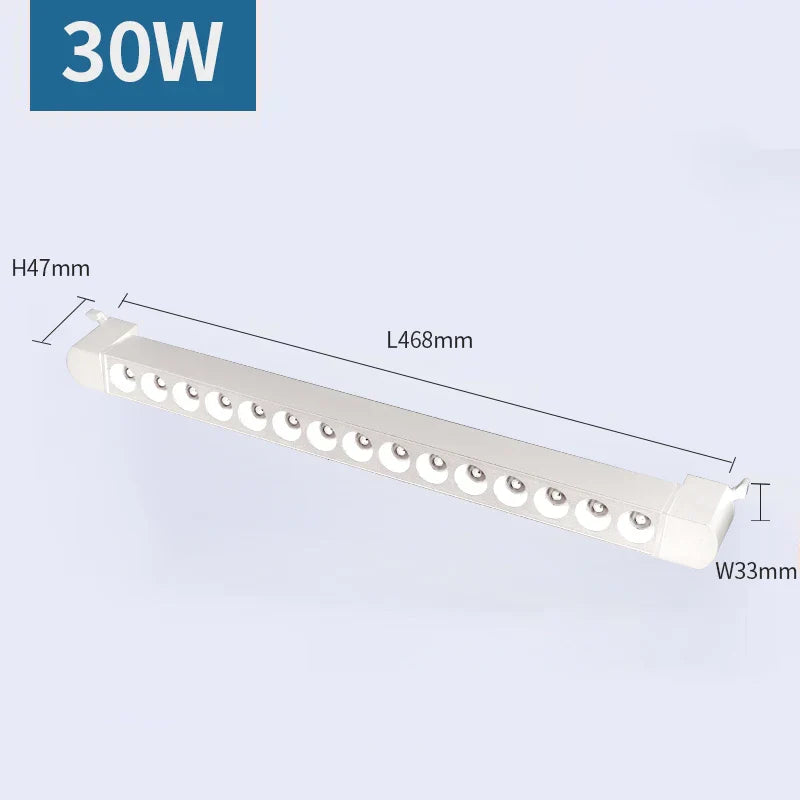 3-Wire LED Track Light - Ceiling Spot Lamp for Clothing Shops 30W LED Grille White / Warm White ceiling light
