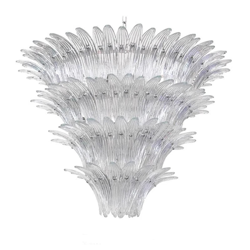 Odette French Vintage Murano Glass LED Chandelier for Living Room & Staircase