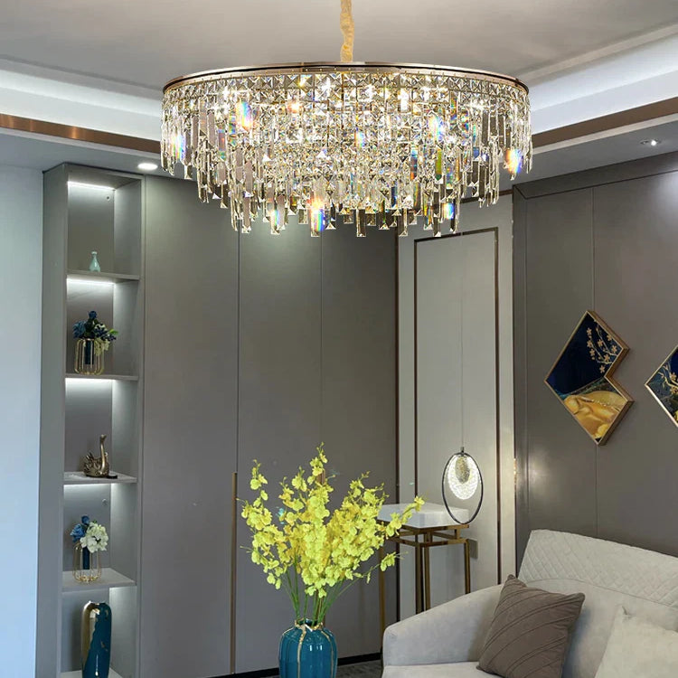 New Modern Crystal Chandelier - Effortless Elegance For Living Dining And Bedroom Spaces Chandelier