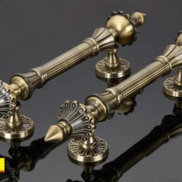 Antique Bronze Zinc Alloy Door Pull – Elegant Long Handle for Glass Wooden or Alloy Doors (280-550mm) Green bronze