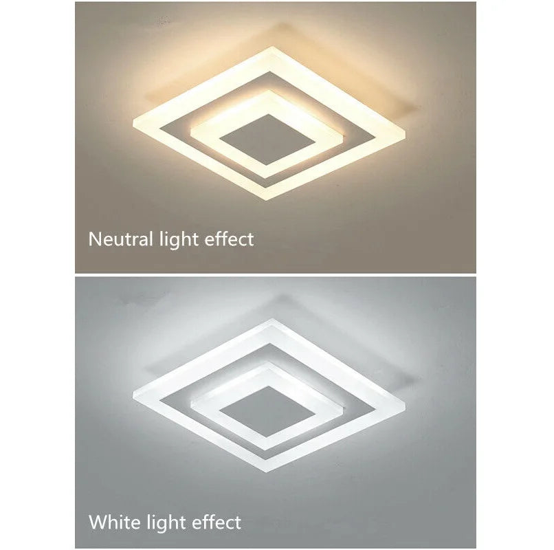 Elegant Led Acrylic Ceiling Light - Dimmable Lighting Fixture For Living Room Bedroom And More