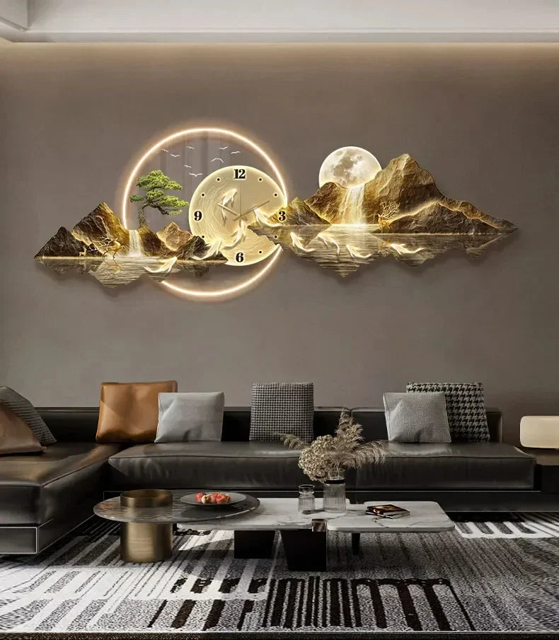 Dlight Decor Silent LED Wall Clock in Nordic Style wall Art