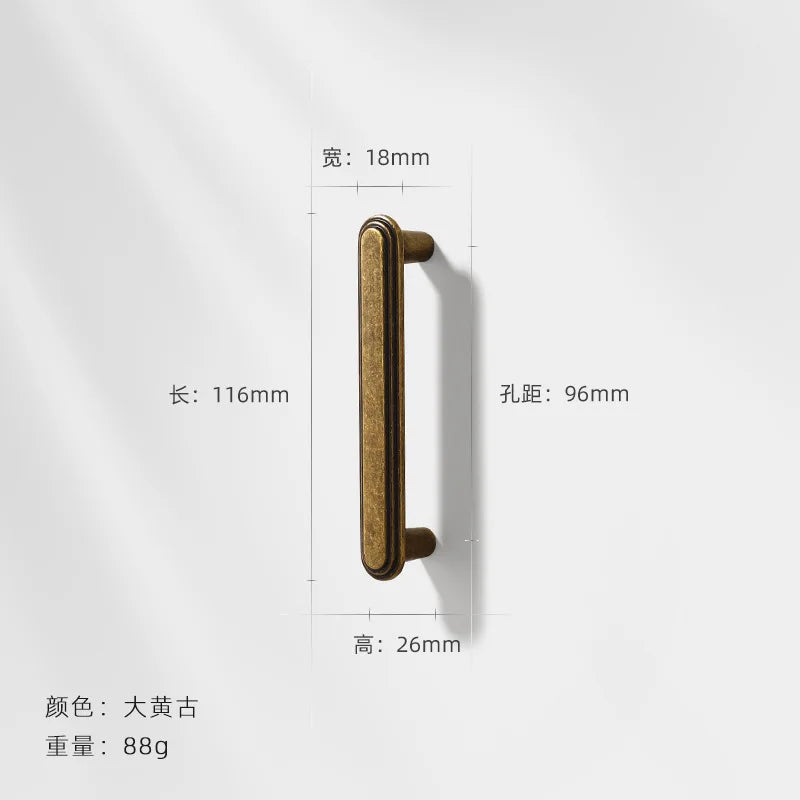 Antique Wardrobe Cabinet Handles - Retro Zinc Alloy Drawer Pulls and Knobs for Kitchen and Furniture 7055 96mm Handles