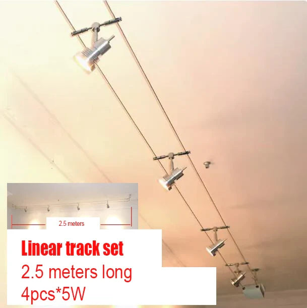 12V Steel Wire Track Spotlights for Commercial and Decorative Lighting 5W Suit / 6000K / 24V ceiling light