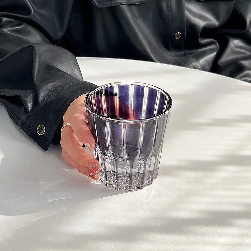 Dlight Decor 200ml Star Diamond Cut Crystal Whisky Glass black / 200ml