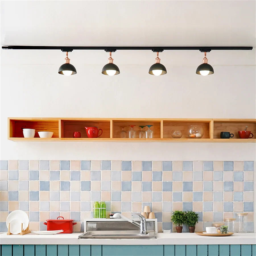 E27 Nordic LED Track Light - Adjustable Spotlight for Commercial and Residential Spaces ceiling light