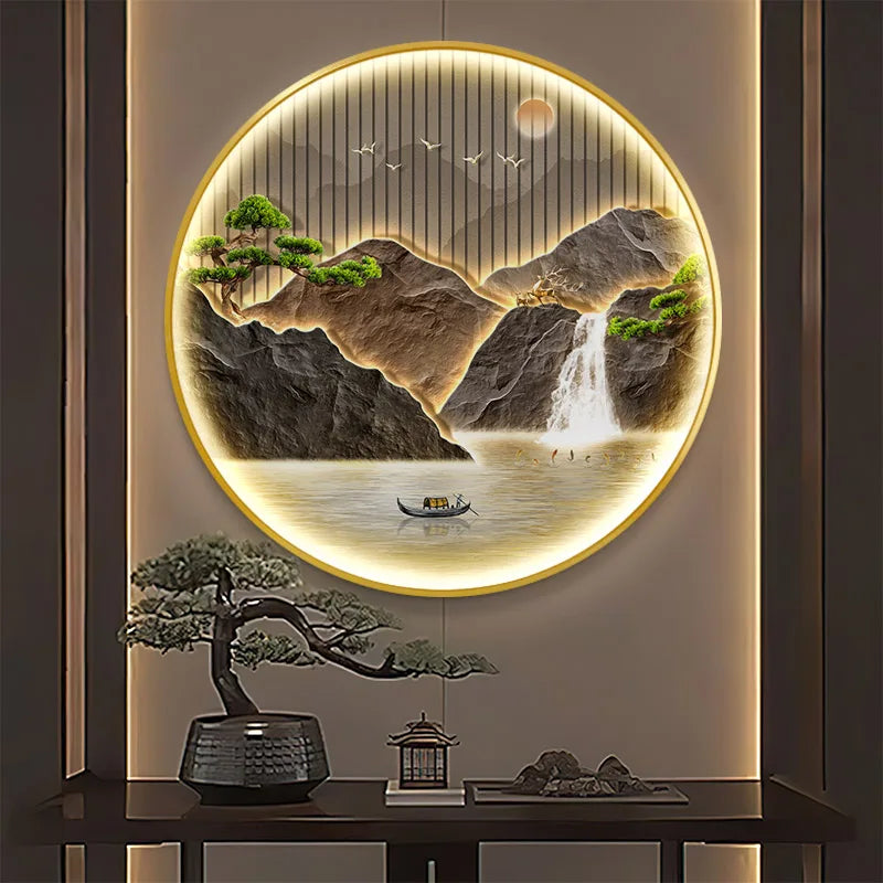 Dlight Decor Luxury Glow Round Wall Light for Interiors Wall Art