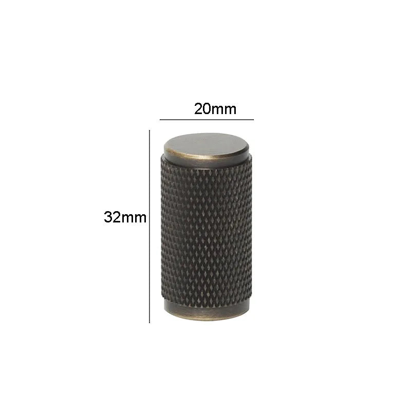 Solid Bronze Cabinet Handles – Antique Brass Wardrobe Bars and Drawer Pulls (20mm-500mm) 20mm diameter knob Handles