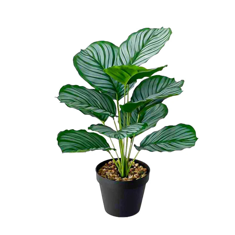 Dlight Decor 43cm Monstera Turtle Leaf Palm Branch for Home and Garden Decor 43cm No Pot A / Without Pot