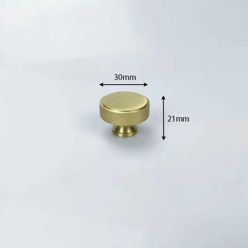 Gold Knurled Cabinet Handles – Textured Furniture Door Knobs and Wardrobe Pulls 30mm knob Handles