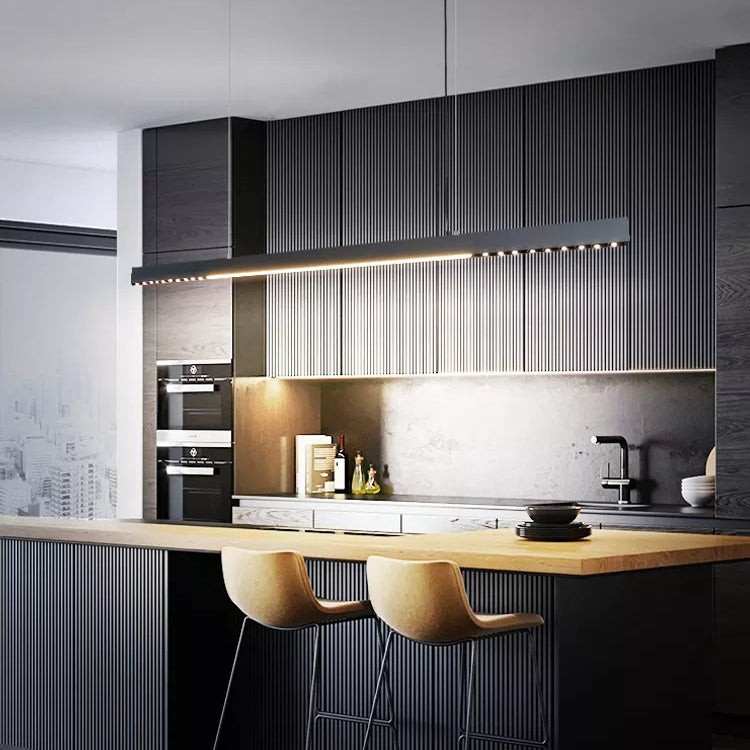 Sleek One - Word Chandelier - Minimalist Lighting For Dining Rooms Kitchens And Offices Pendant