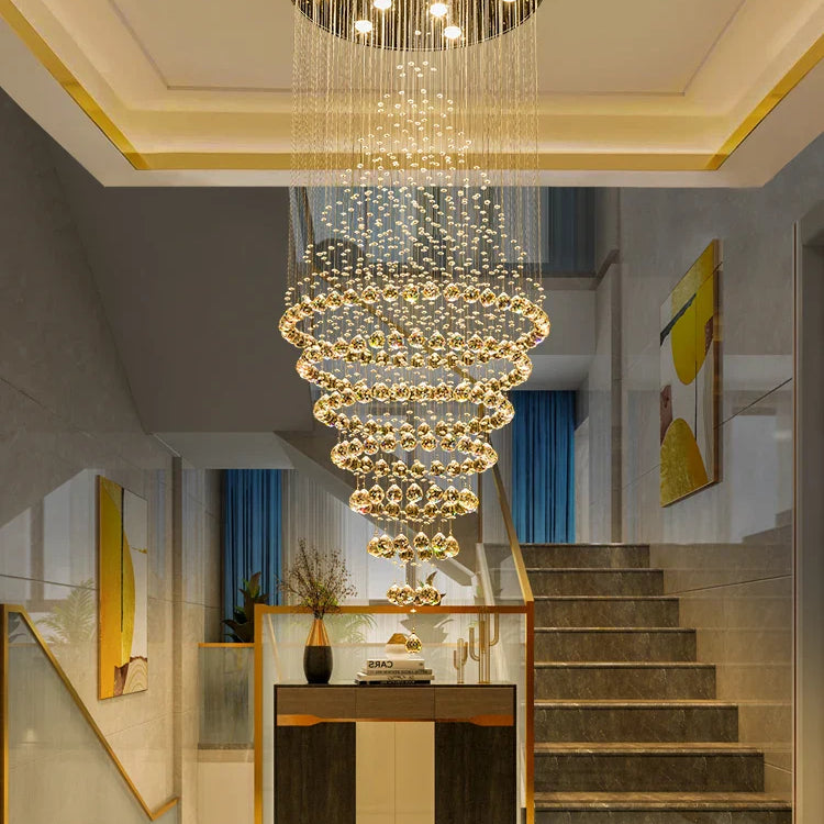Starry Crystal Loft Chandelier - High - Quality Pendant Light For Elegant Spaces Chandelier