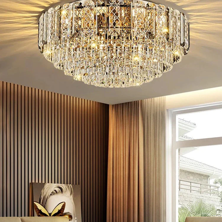 High - End Crystal Ceiling Lamp - Latest Light Luxury Design For Dining Rooms An Exquisite Main