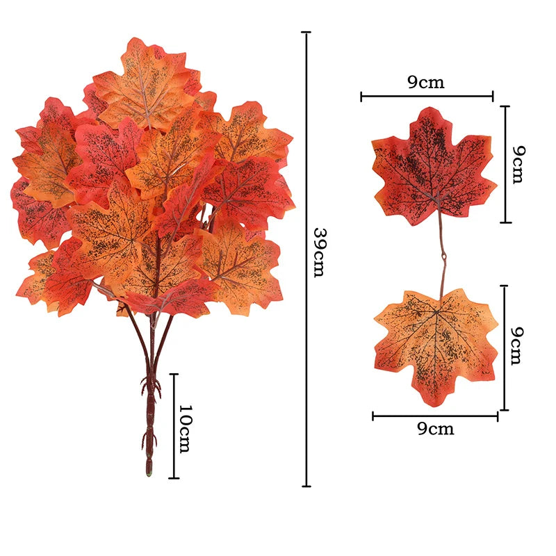 Dlight Decor 39cm Maple Leaf Branch for Autumn and Halloween Decor E