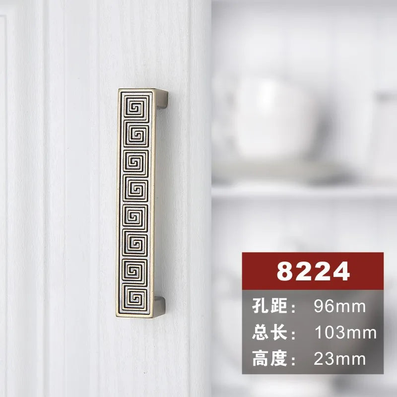 Antique Bronze Cabinet Knobs and Handles – Vintage Furniture Hardware 8224 96mm Handles