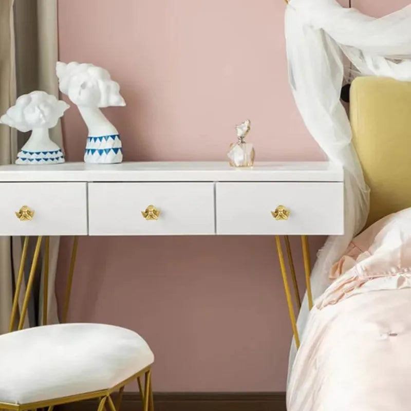 Brass European Angel Cabinet Handles - Vintage Gold Knobs for Wardrobes Dressers and Drawers Knobs