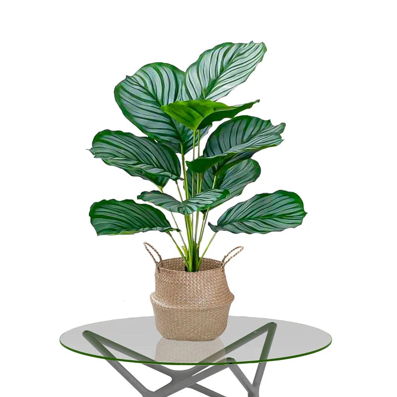Dlight Decor 43cm Monstera Turtle Leaf Palm Branch for Home and Garden Decor