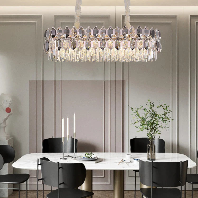 Elegant Crystal Chandelier With A Touch Of Light Luxury - Post - Modern Golden Beauty For Living