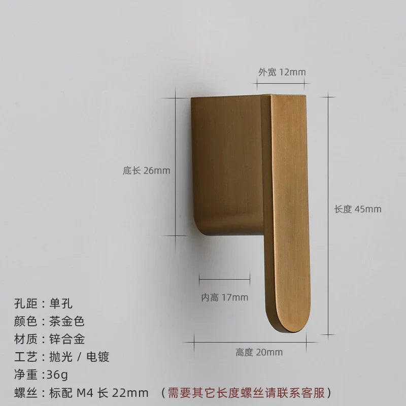 Luxury Zinc Alloy Cabinet Handles - Modern Drawer Pulls for Wardrobes Closets and Furniture Coffee Handles