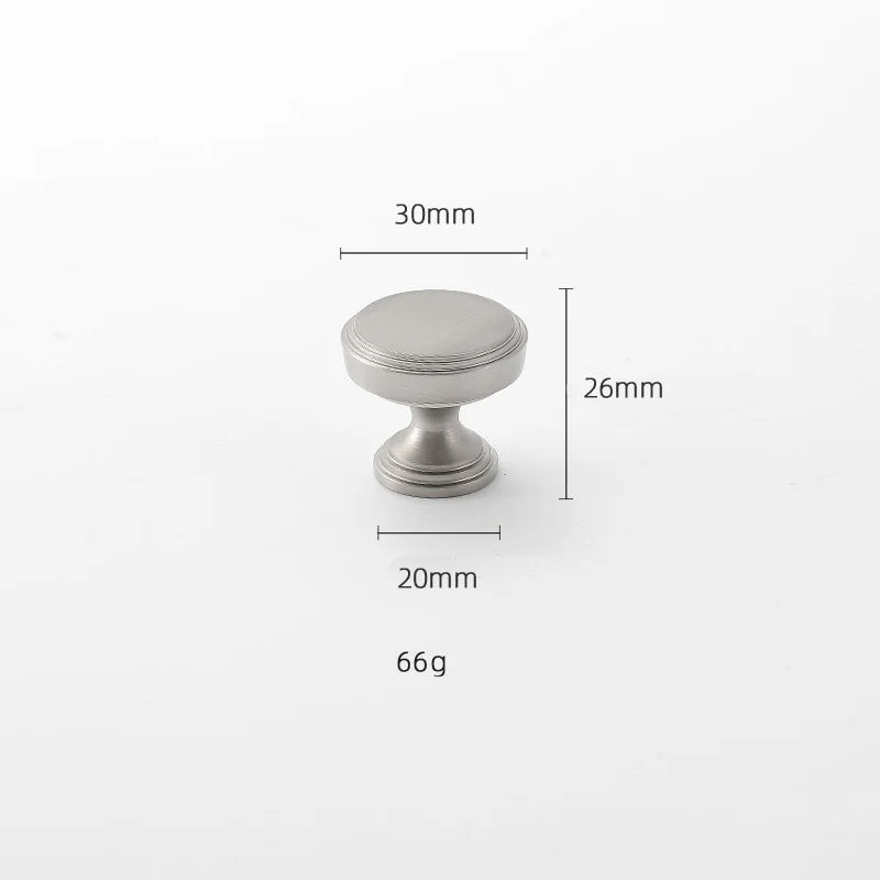 Brushed Nickel Brass Furniture Handles – Matte Silver Cabinet Pulls and Drawer Bars 30mm knob Handle