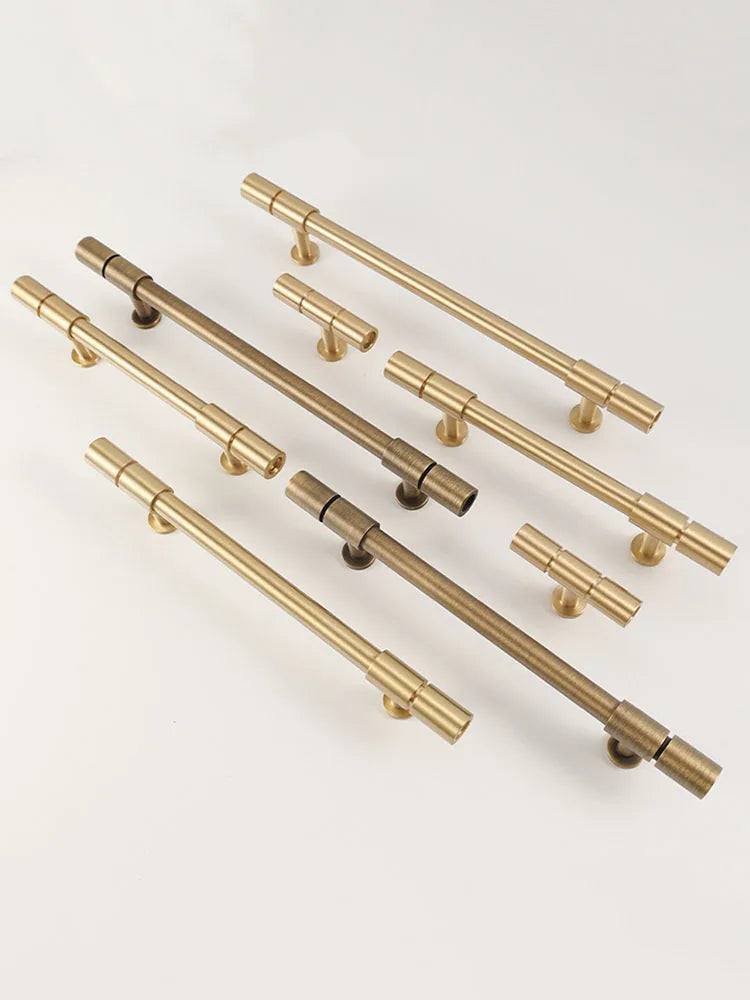 Gold and Bronze Brass Wardrobe Handles – Vintage Cabinet Drawer Pulls and Bar Handles Handles