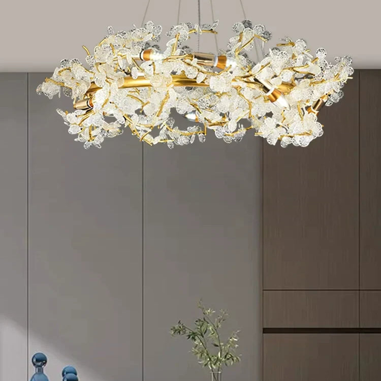 Elegant French Luxury Chandeliers - Postmodern Villa Living Room Lights With Creative Branch