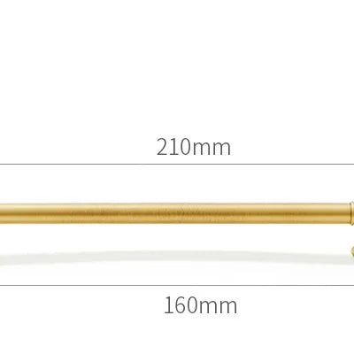 Satin Brass Cabinet Handles – Modern Ball Design Wardrobe Knobs and Drawer Pulls (French Style) 210mm Handles