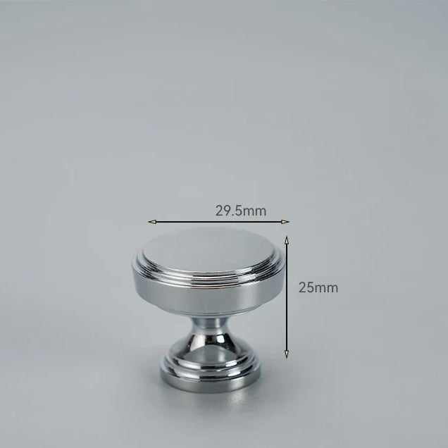 Chrome and Polished Gold Brass Furniture Handles – Modern Cabinet Drawer and Wardrobe Knobs BC 29mm Handles