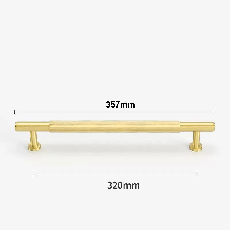 Gold Brass Cabinet Handles – Liner Knobs and Kitchen Drawer Bar Pulls for Furniture gold 357mm Handles