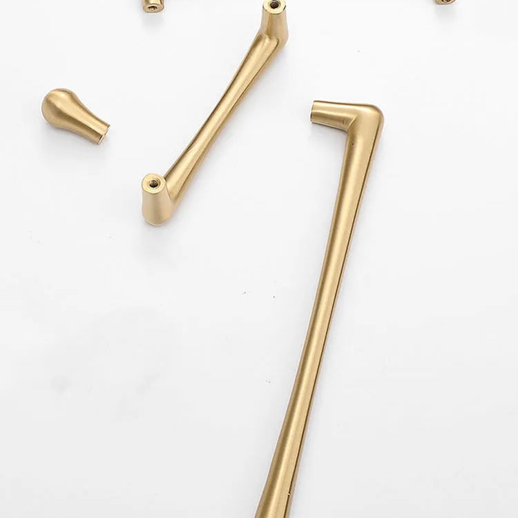 Solid Brass Cabinet Handles – Satin Brass Gold Bar Pulls and Knobs for Drawers and Wardrobes Handles