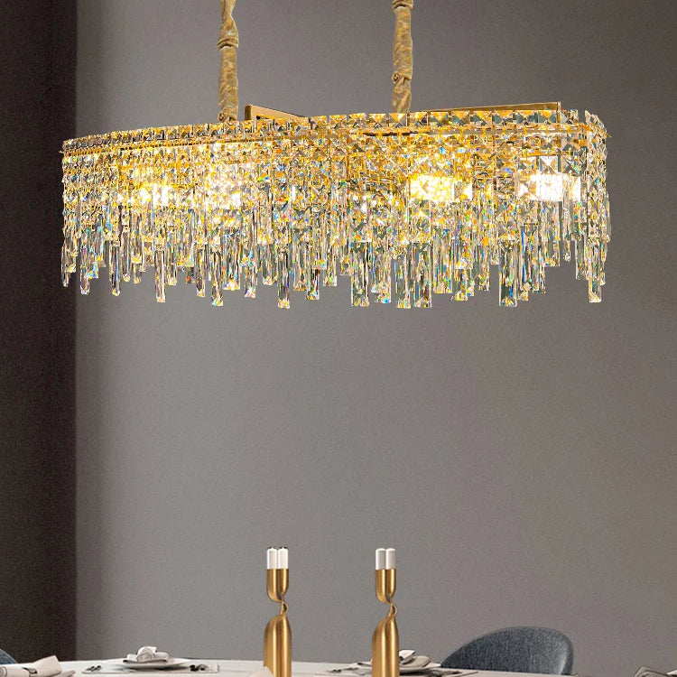 Elegant Golden Round Chandelier - A Creative New Design For Living Rooms Dining And More Chandelier