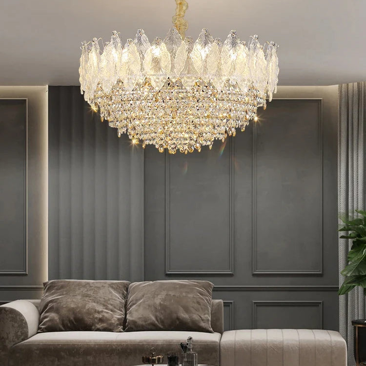 Elegant French Crystal Chandelier - Postmodern Light Luxury For A Luxurious Atmosphere In Living