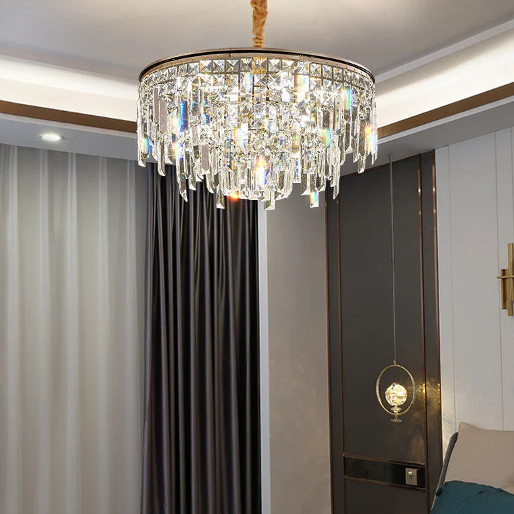 New Modern Crystal Chandelier - Effortless Elegance For Living Dining And Bedroom Spaces Chandelier