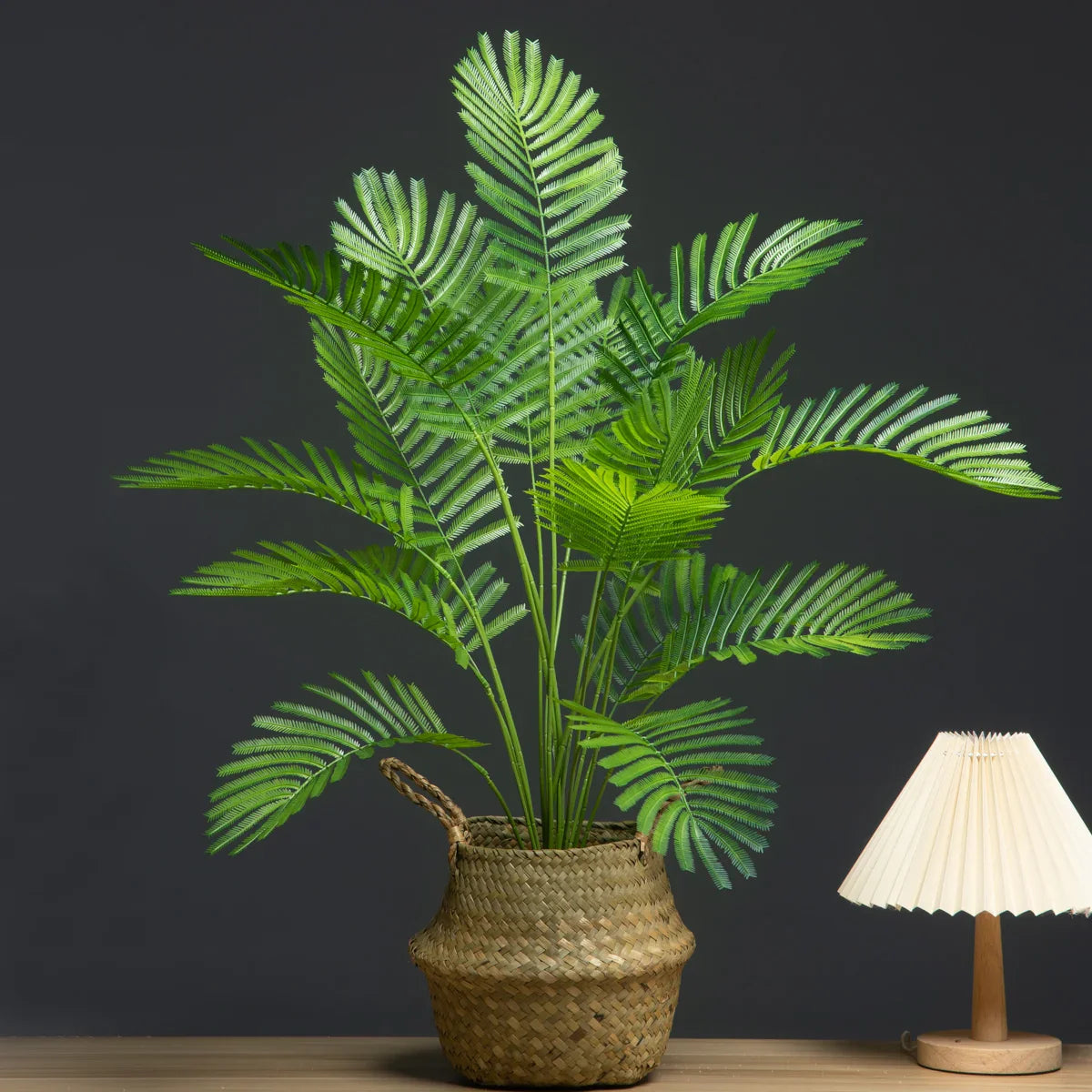 Dlight Decor 88cm Tropical Palm Monstera Plant with 18 Forks for Floor and Event Decor