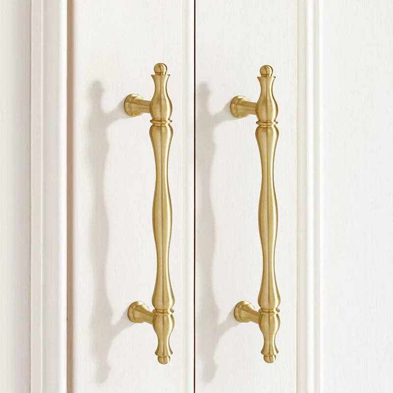 Gold Brass Cabinet Bar Handle – American Vintage Drawer Pull and Wardrobe Knob Handles