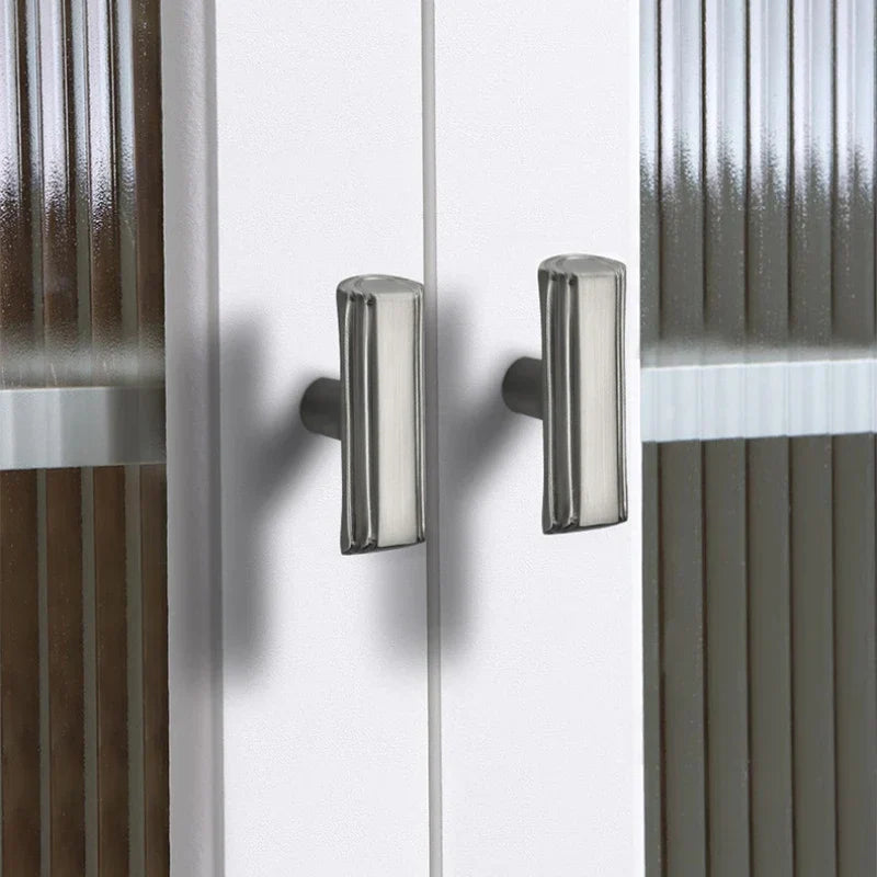 Modern Brushed Gold Cabinet Handles - Zinc Alloy Drawer Pulls for Kitchen and Furniture Handles