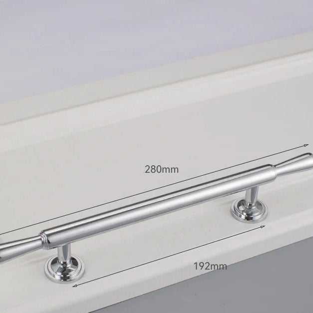 Chrome and Polished Gold Brass Furniture Handles – Modern Cabinet Drawer and Wardrobe Knobs 2030-BC 280mm Handles
