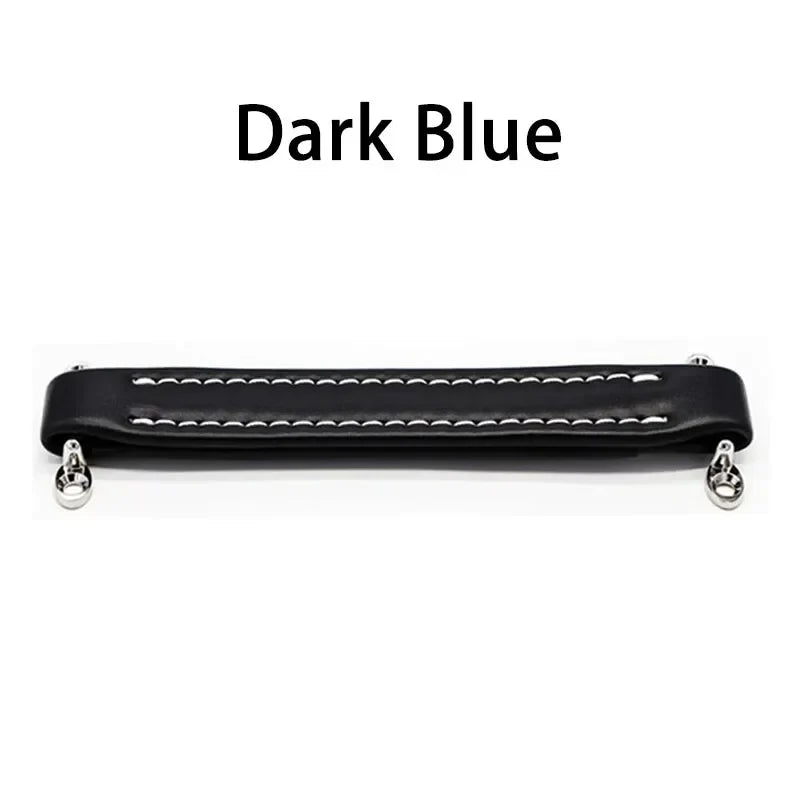Vintage Leather Furniture Handle – Soft Suitcase-Style Drawer Pulls for Cabinets and Chests Dark Blue Handles
