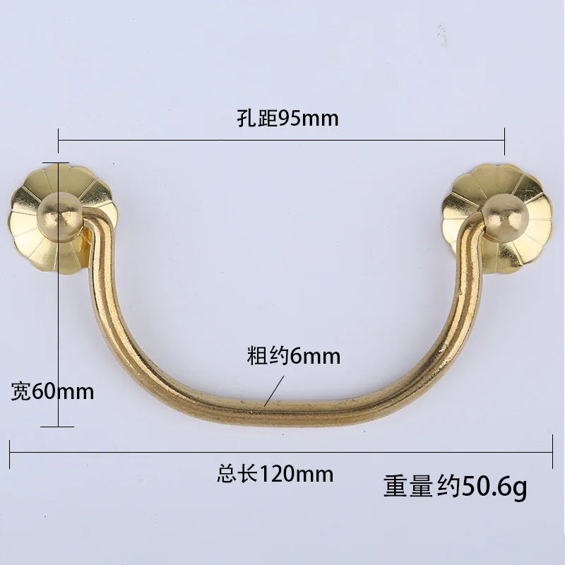 Antique Brass Arch Cabinet Pulls – Vintage Drawer Handles for Home Improvement T Copper 95mm Pulls