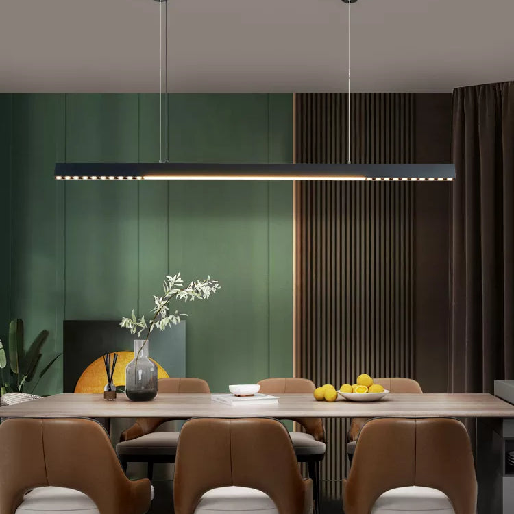 Sleek One - Word Chandelier - Minimalist Lighting For Dining Rooms Kitchens And Offices Pendant