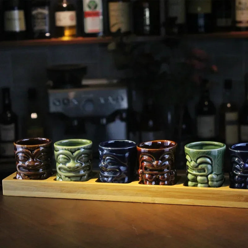 60ml Ceramic Tiki Mug – Hawaiian Cocktail Cup for Home Bars & Parties | Dlight Decor cups