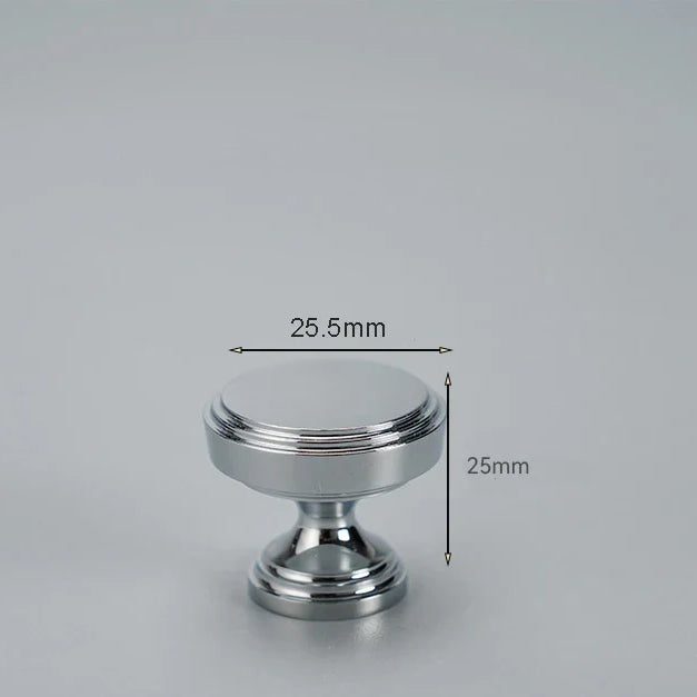 Chrome and Polished Gold Brass Furniture Handles – Modern Cabinet Drawer and Wardrobe Knobs BC 25mm Handles