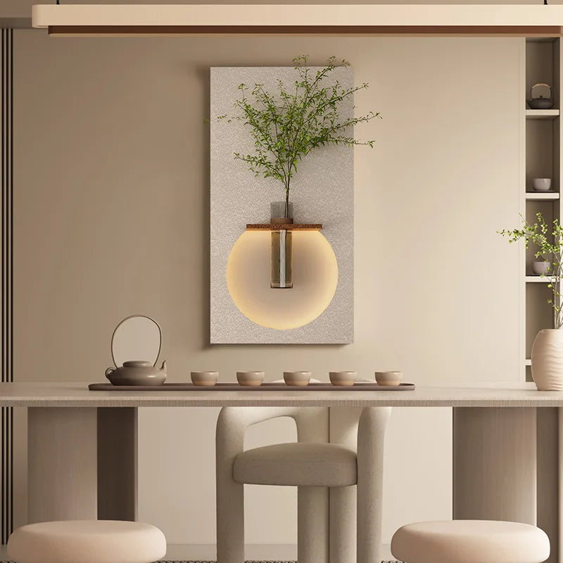 Dlight Decor Sandstone Vase Wall Lamp for Hallways Wall Art