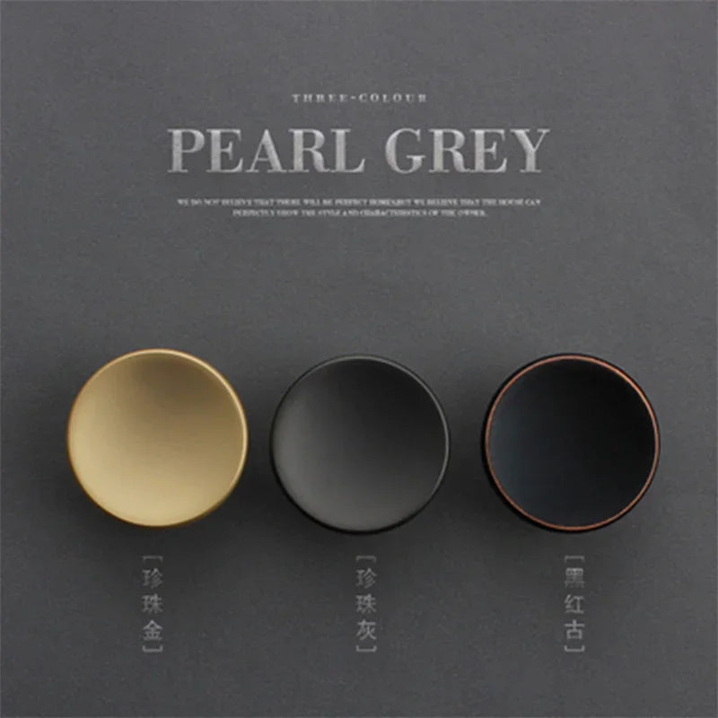 Modern Zinc Alloy Round Knob – Sleek Single Hole Furniture Handle Knobs