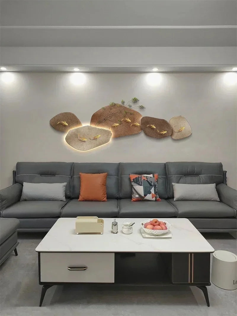 Dlight Decor 3D Nine Fish Wall Lamp Mural Art Wall Art