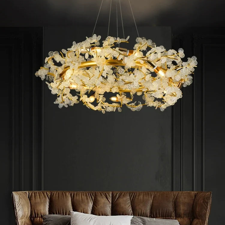 Elegant French Luxury Chandeliers - Postmodern Villa Living Room Lights With Creative Branch